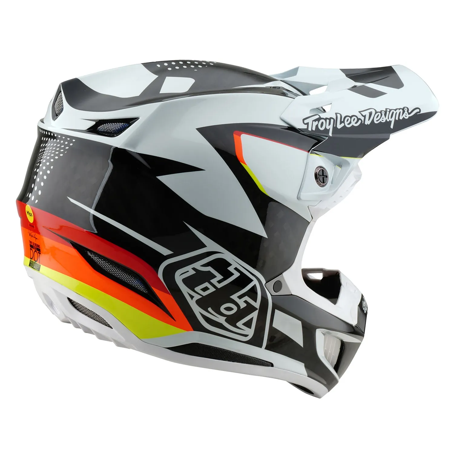 Troy Lee Designs SE5 Carbon casco moto Optic Black carbonio