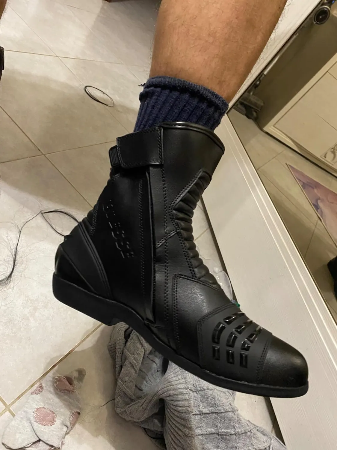 Bi Esse Stivali Moto Pelle Impermeabili 44 EU Neri
