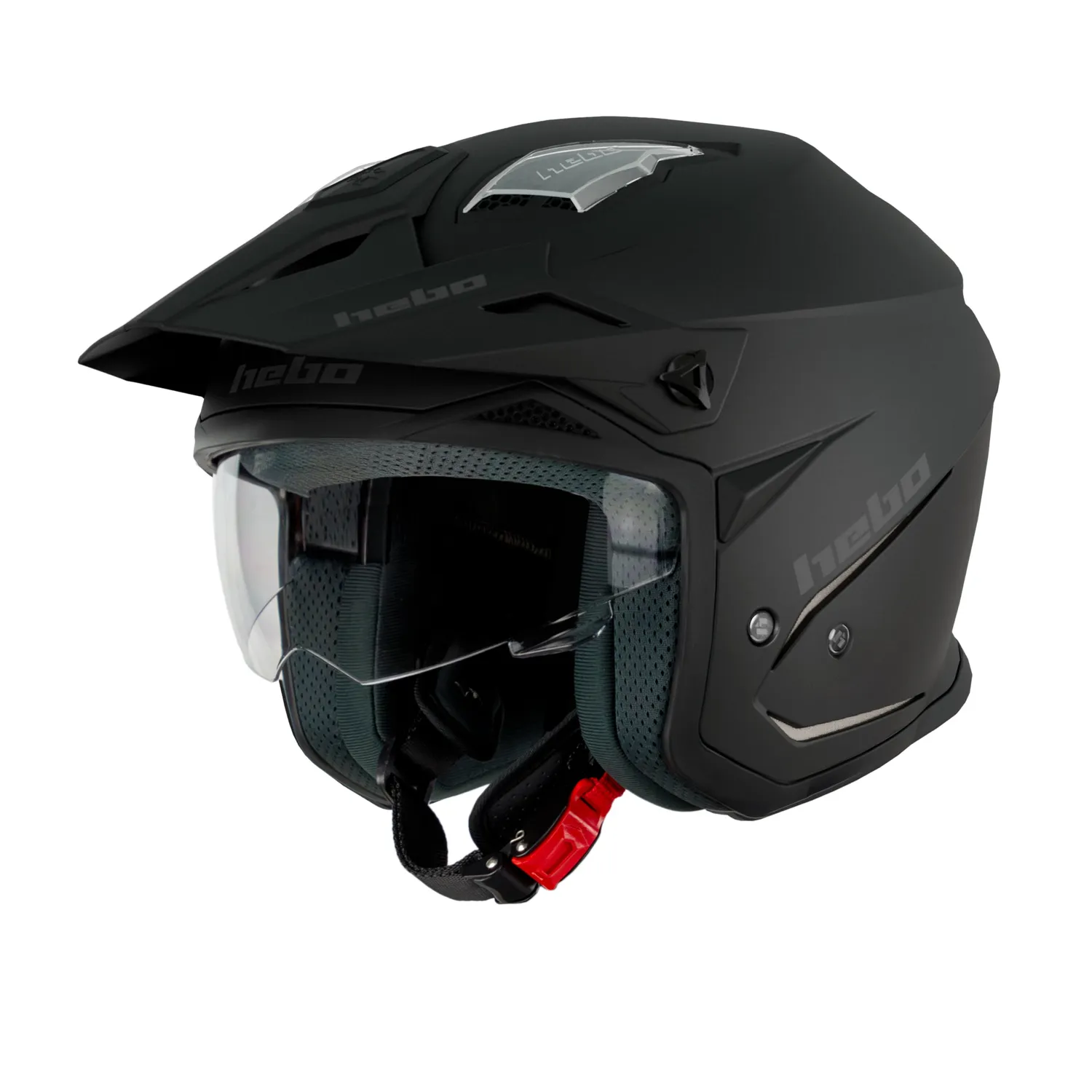 Hebo Zone 5 Monocolor casco trial nero opaco ECE 22-06