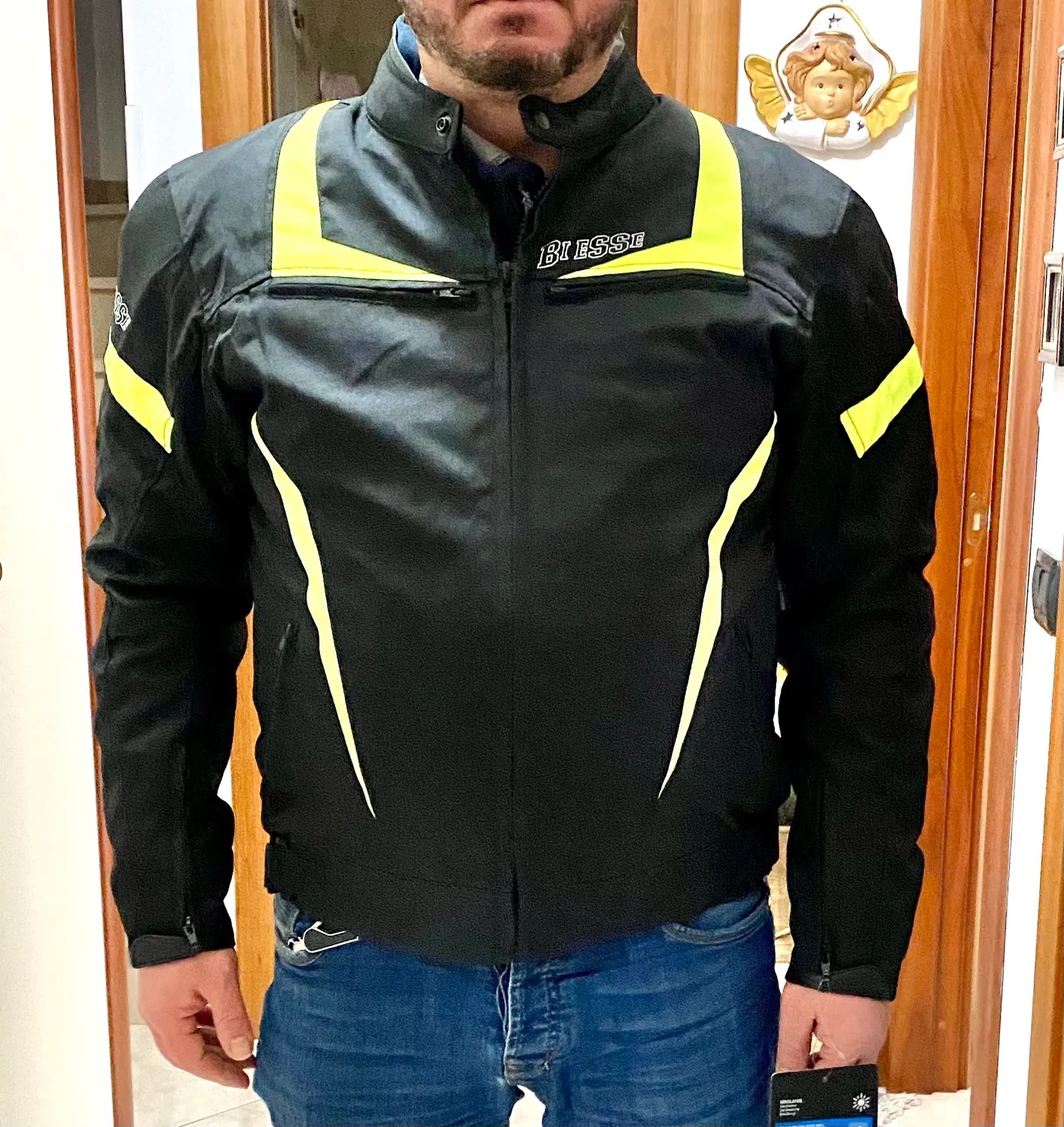 Bi Esse Rav-Biker Giacca Moto Touring XL Nero-Bianco