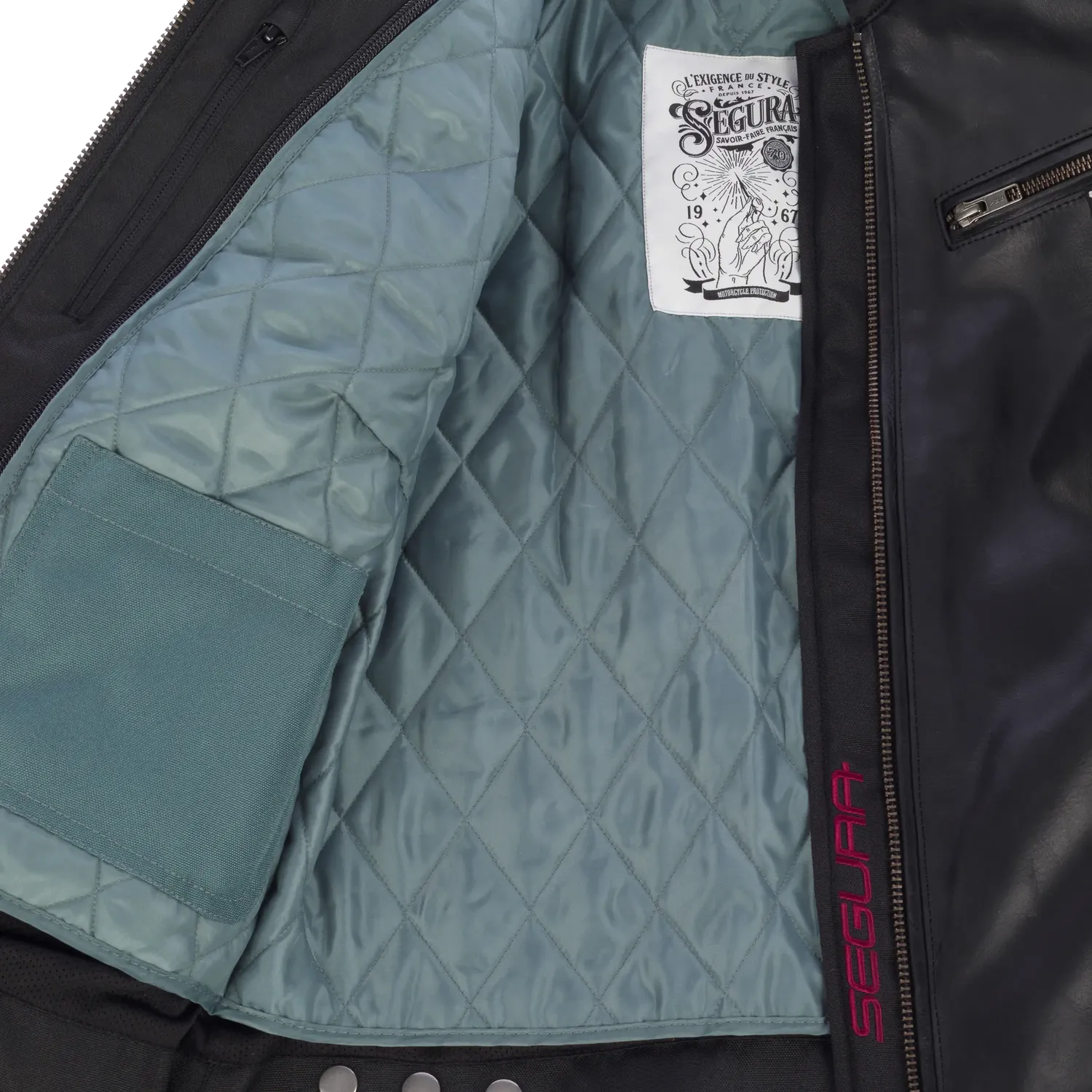 Segura Lady Devon giacca moto pelle donna nero bordeaux
