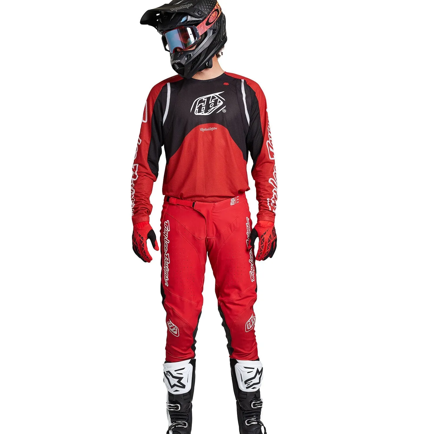 Troy Lee Designs SE Pro Air Pinned maglia moto rossa ventilata