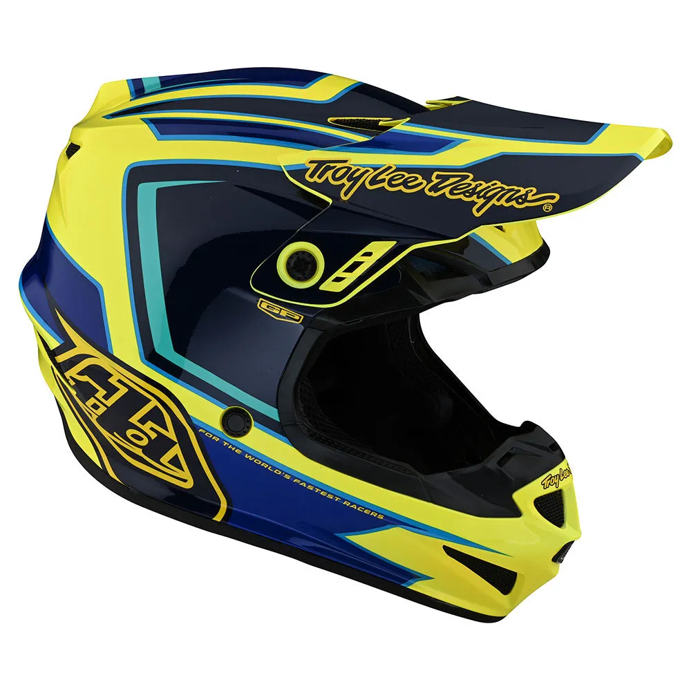 Troy Lee Designs GP Ritn casco cross giallo senza MIPS
