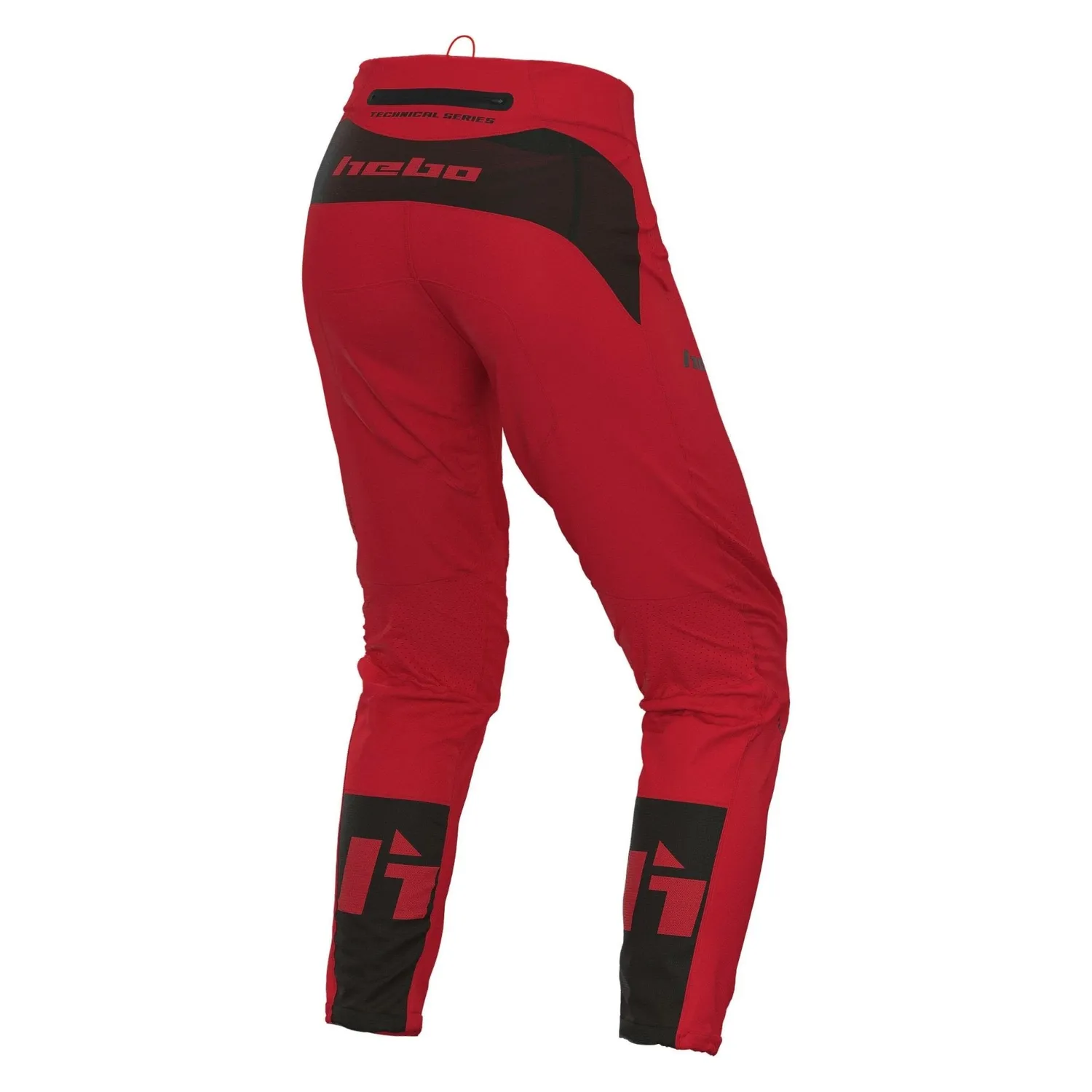 Hebo Tech HE3250R pantaloni trial rossi ginocchiere L2