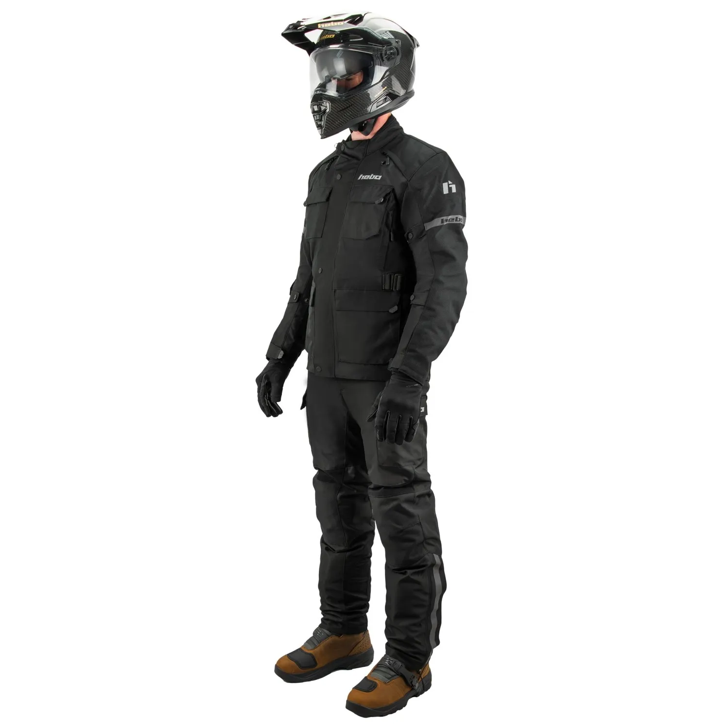 Hebo DS Explorer giacca moto nera impermeabile