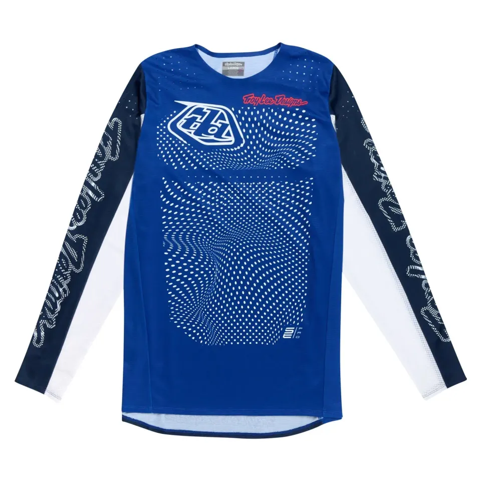 Troy Lee Designs SE Pro Vectra maglia moto blu race fit resistente