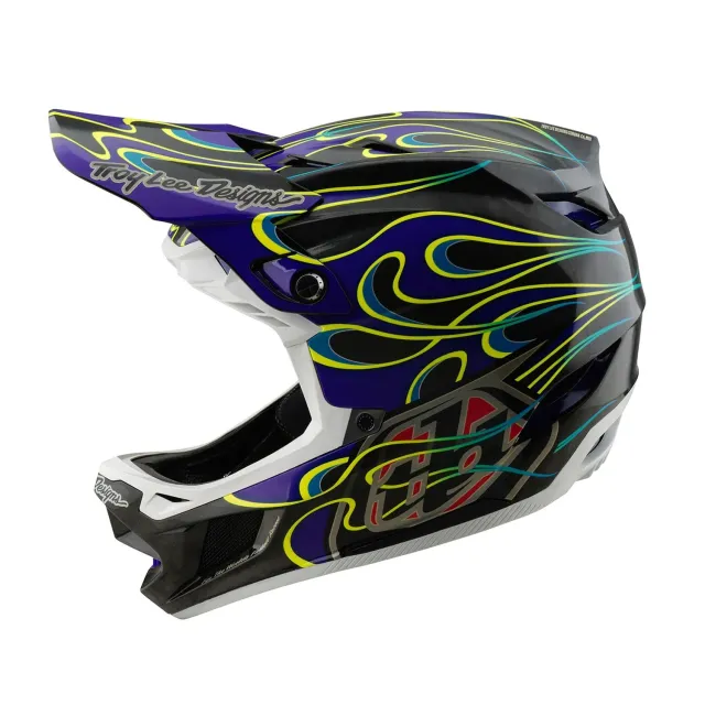 Troy Lee Designs D4 Carbon Torched casco bici nero viola