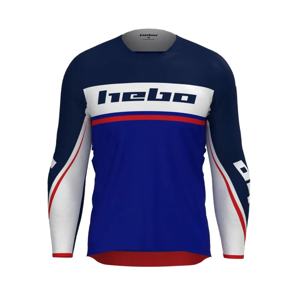 Hebo MX Scratch maglia cross blu traspirante