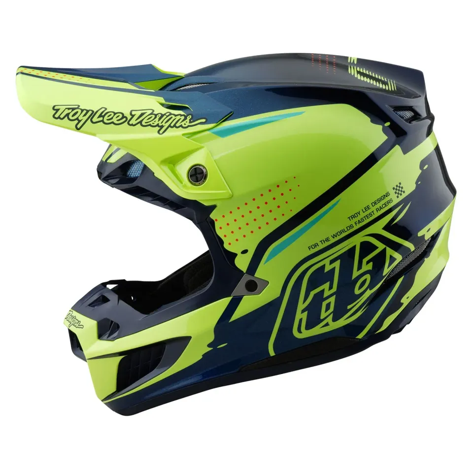 Troy Lee Designs SE5 Composite Drip casco moto MIPS giallo