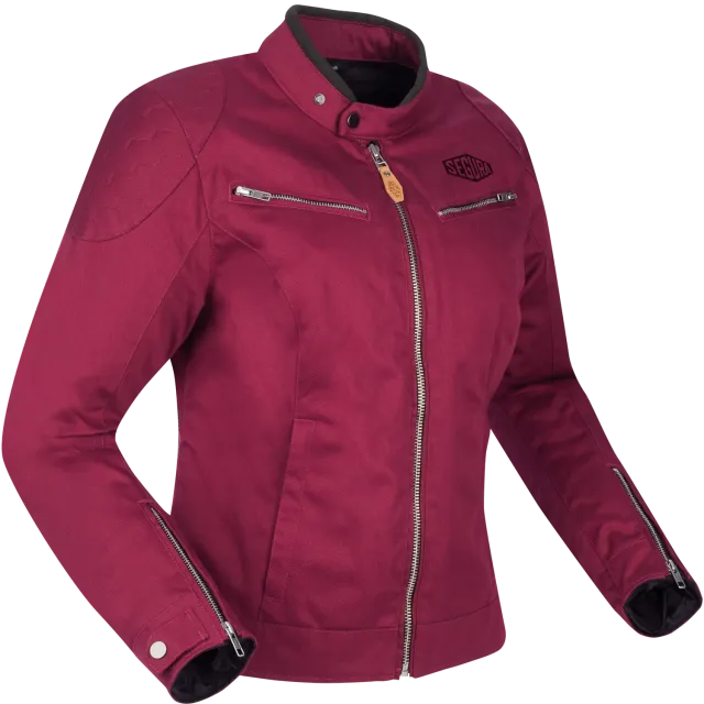Segura Lady Tina giubbotto moto donna bordeaux tessuto