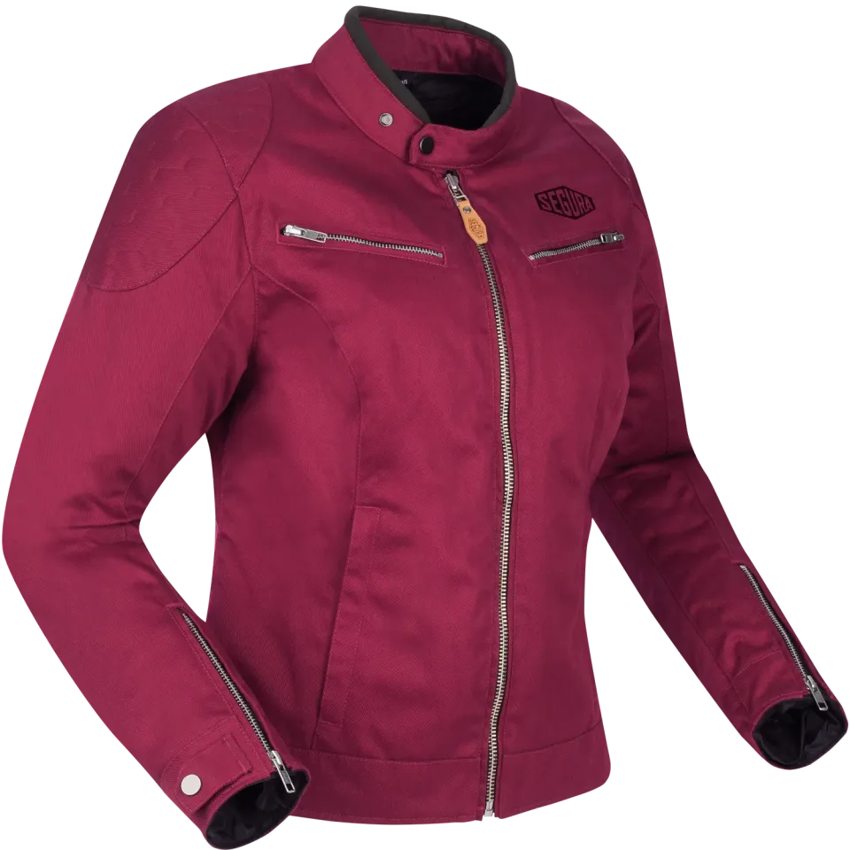Segura Lady Tina giubbotto moto donna bordeaux tessuto