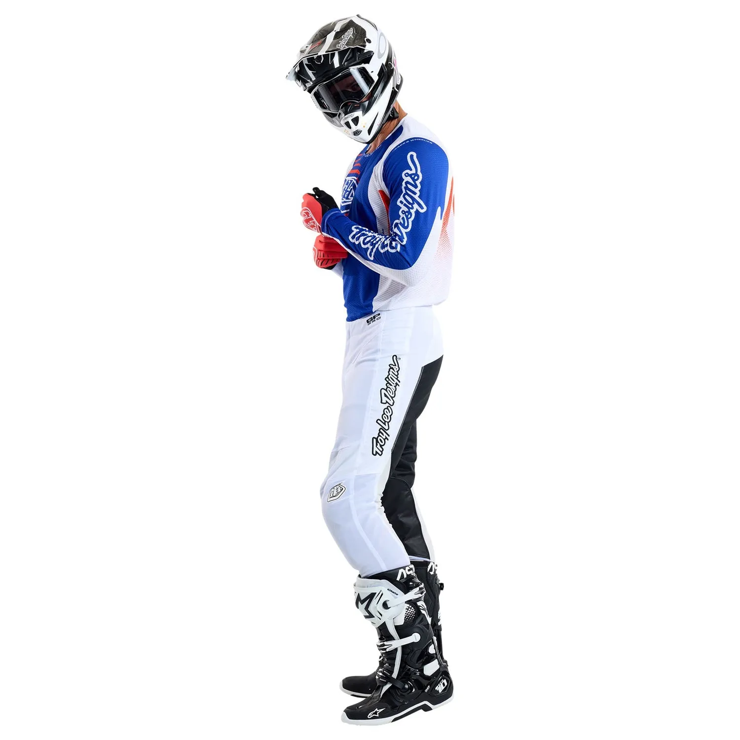 Troy Lee Designs GP Pro Air Ripple maglia moto blu arancione traspirante