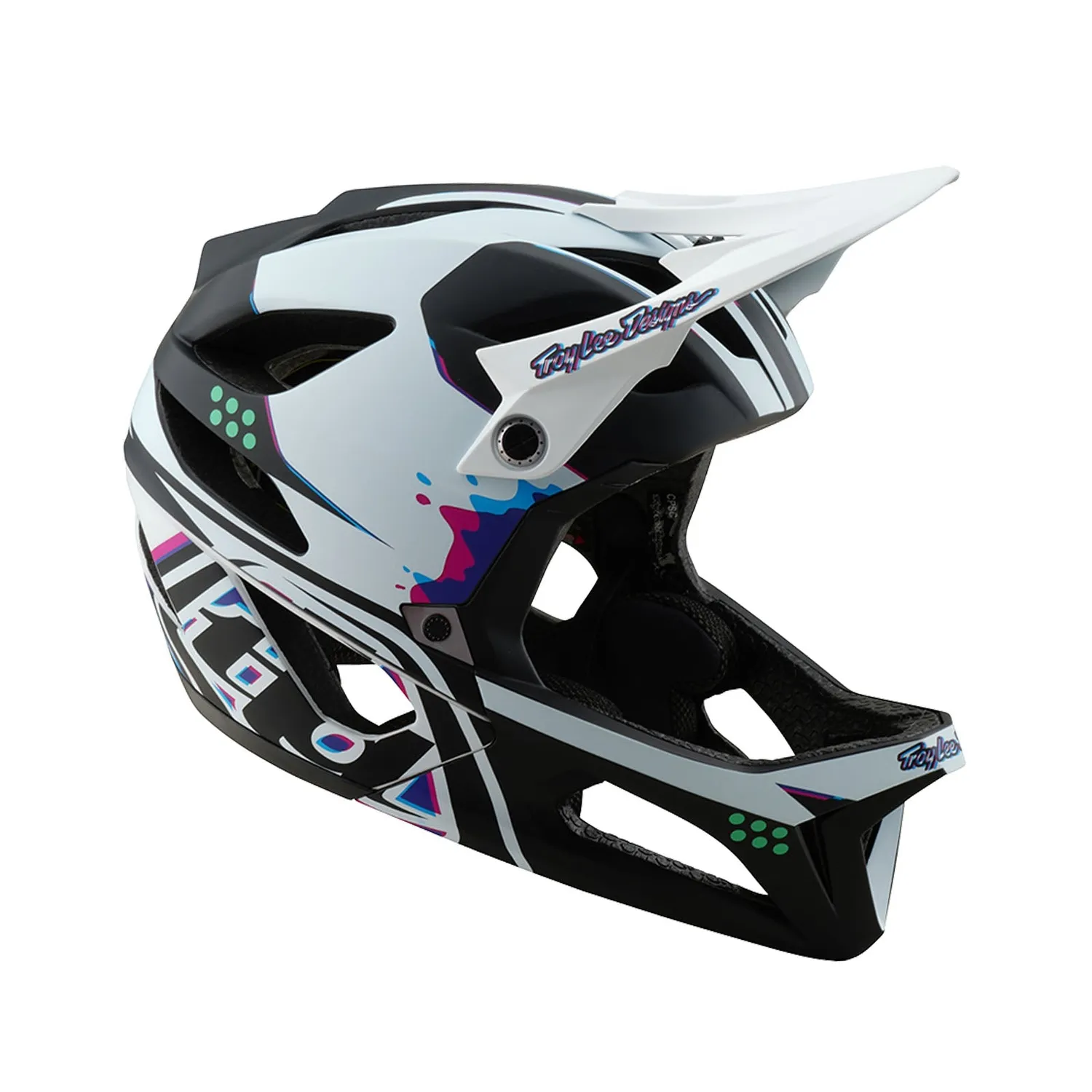 Troy Lee Designs Stage MIPS casco integrale bici bianco