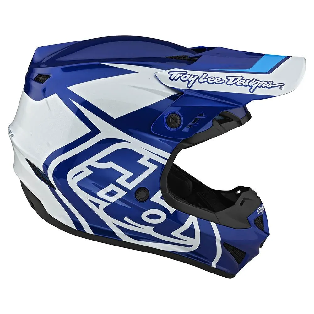 Troy Lee Designs GP Overload casco moto blu bianco