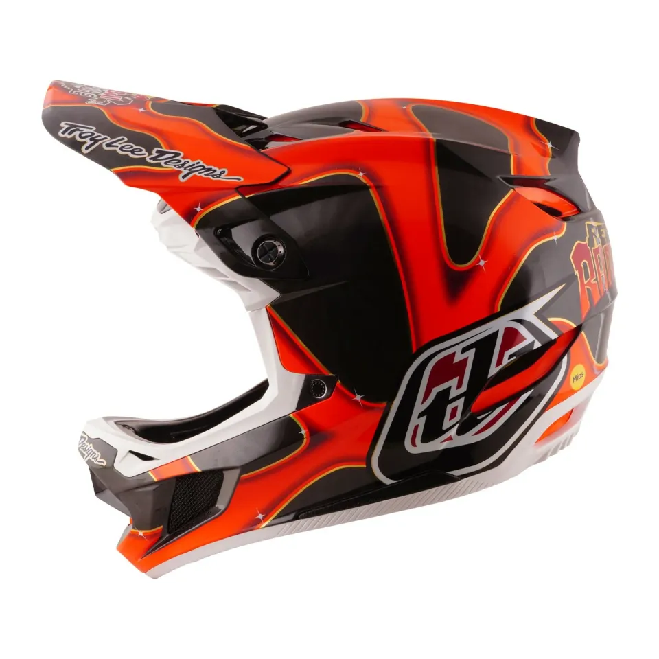 Troy Lee Designs D4 Carbon Rampage casco integrale nero carbonio