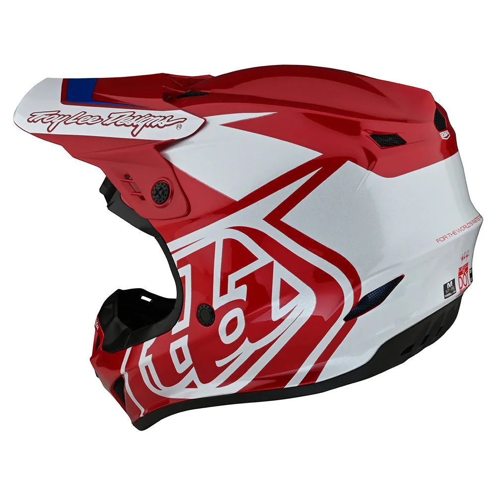 Troy Lee Designs GP Overload casco cross rosso bianco