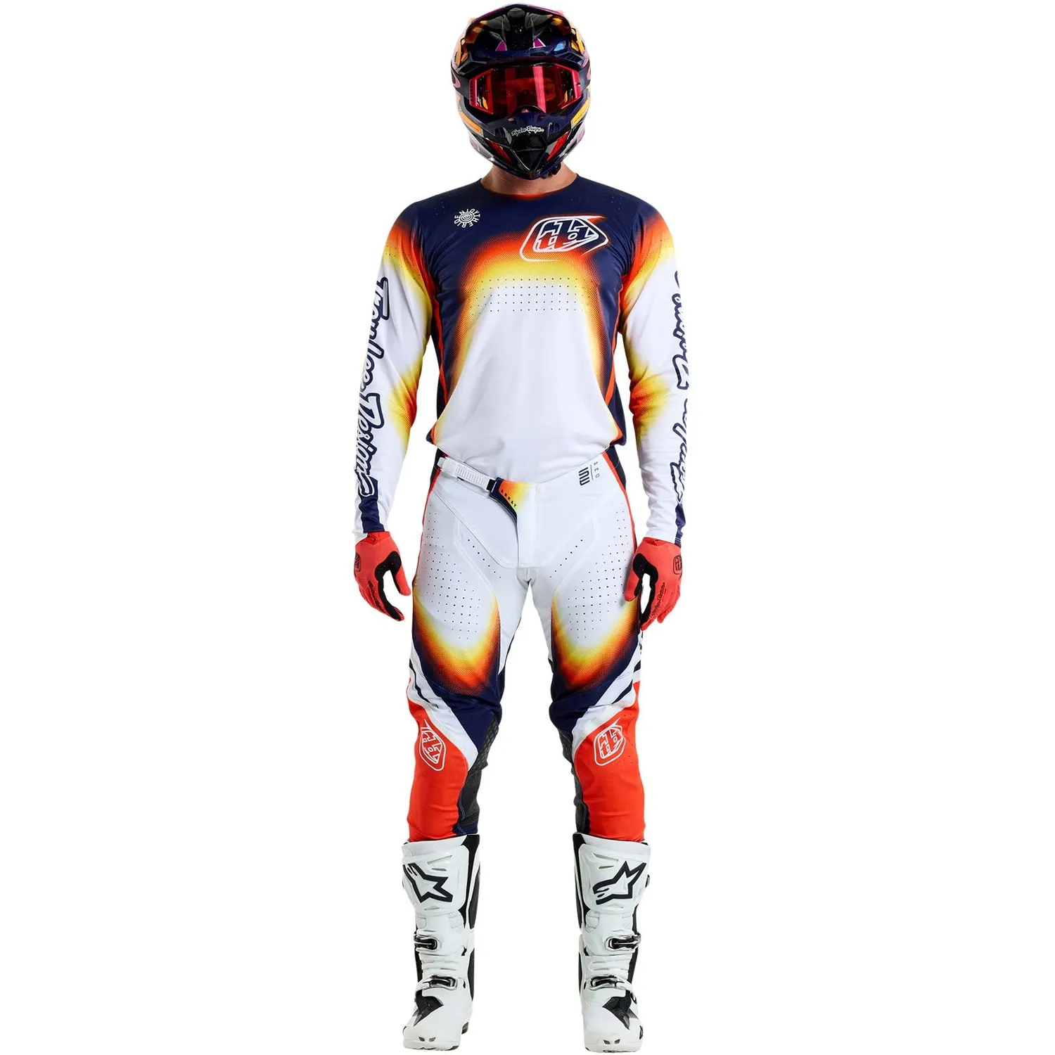 Troy Lee Designs SE Pro maglia moto Bianco Blu race fit