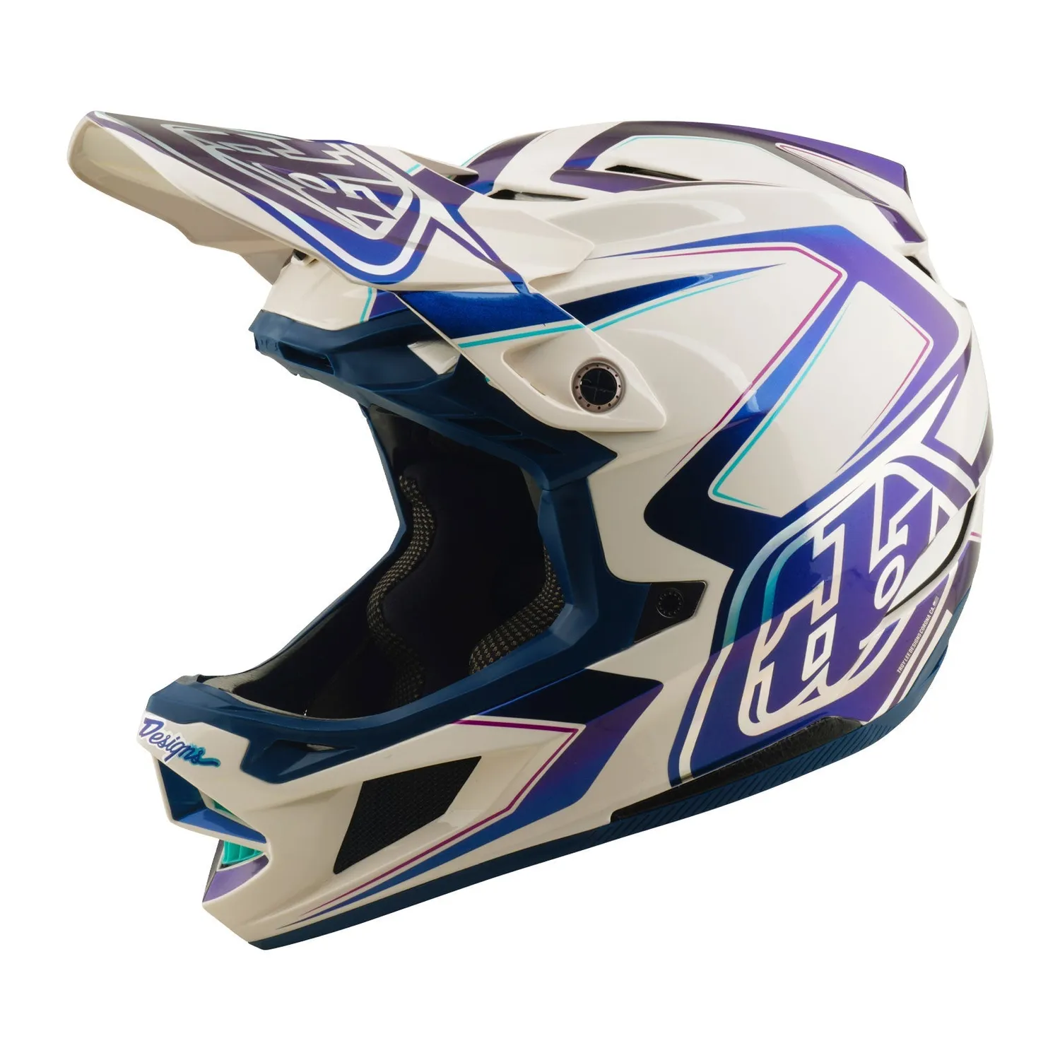 Troy Lee Designs D4 Composite Flared casco integrale bianco