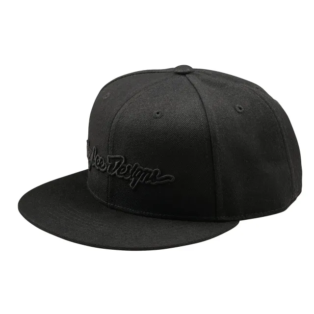 Troy Lee Designs Signature Flat Bill Snapback cappellino nero