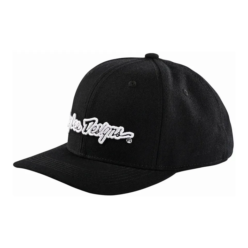 Troy Lee Designs Signature cappellino snapback nero bianco taglia unica