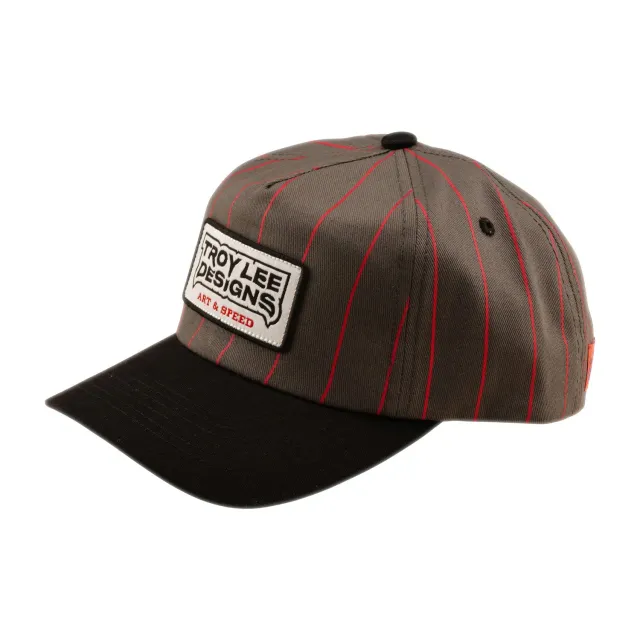 Troy Lee Designs Curved Snapback cappellino grigio rosso morbido