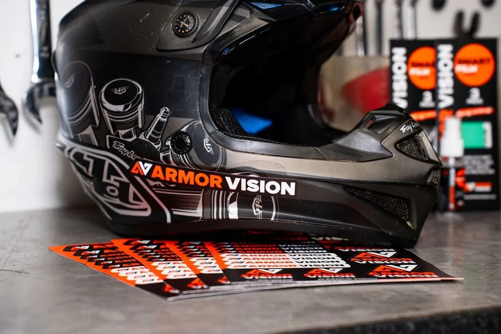 Armor Vision Sticker Sheet foglio adesivi logo assortiti