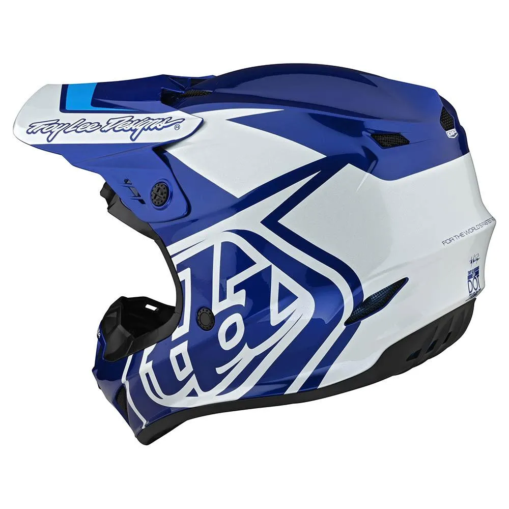 Troy Lee Designs GP Overload casco moto blu bianco