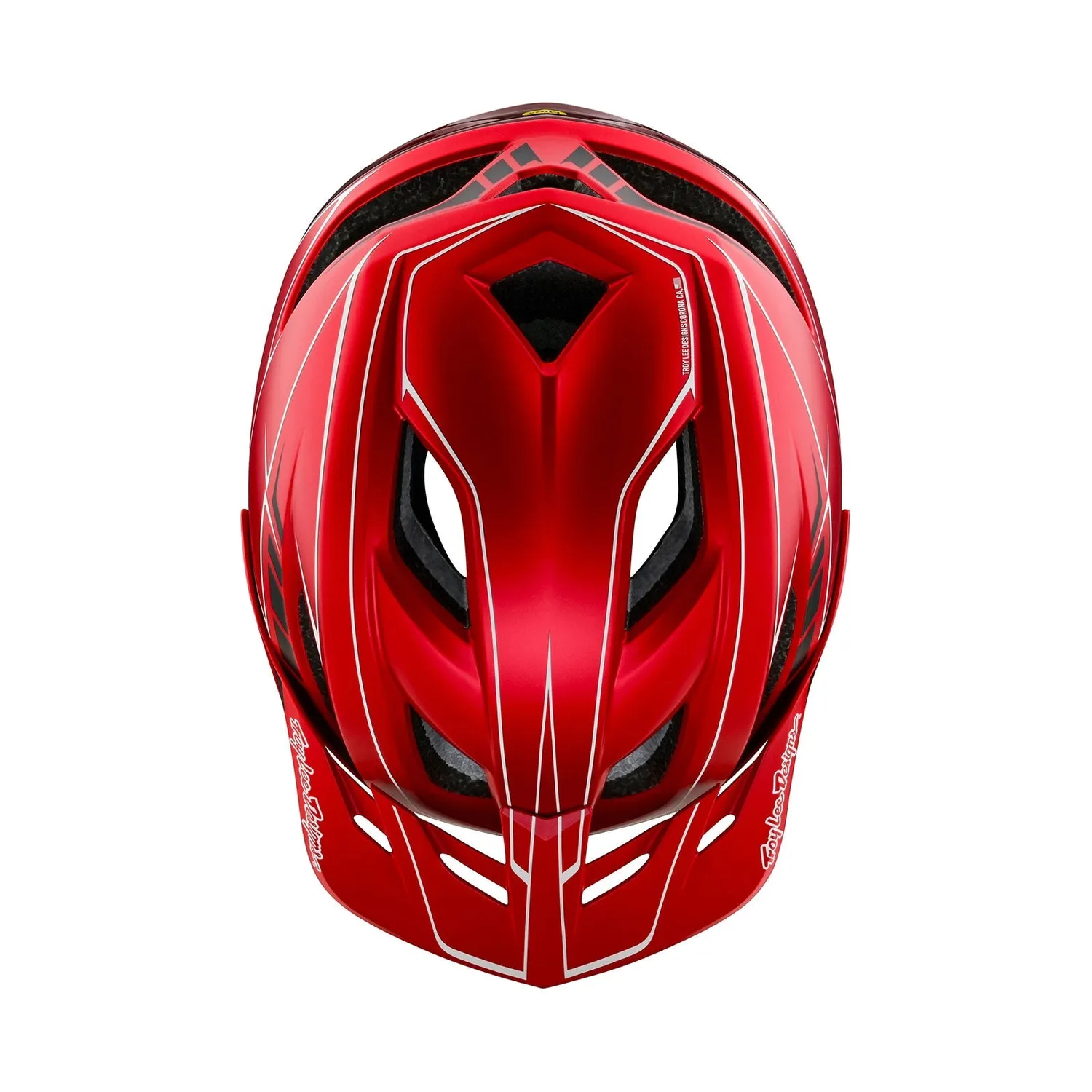 Troy Lee Designs Flowline SE Pinstripe casco bici rosso MIPS