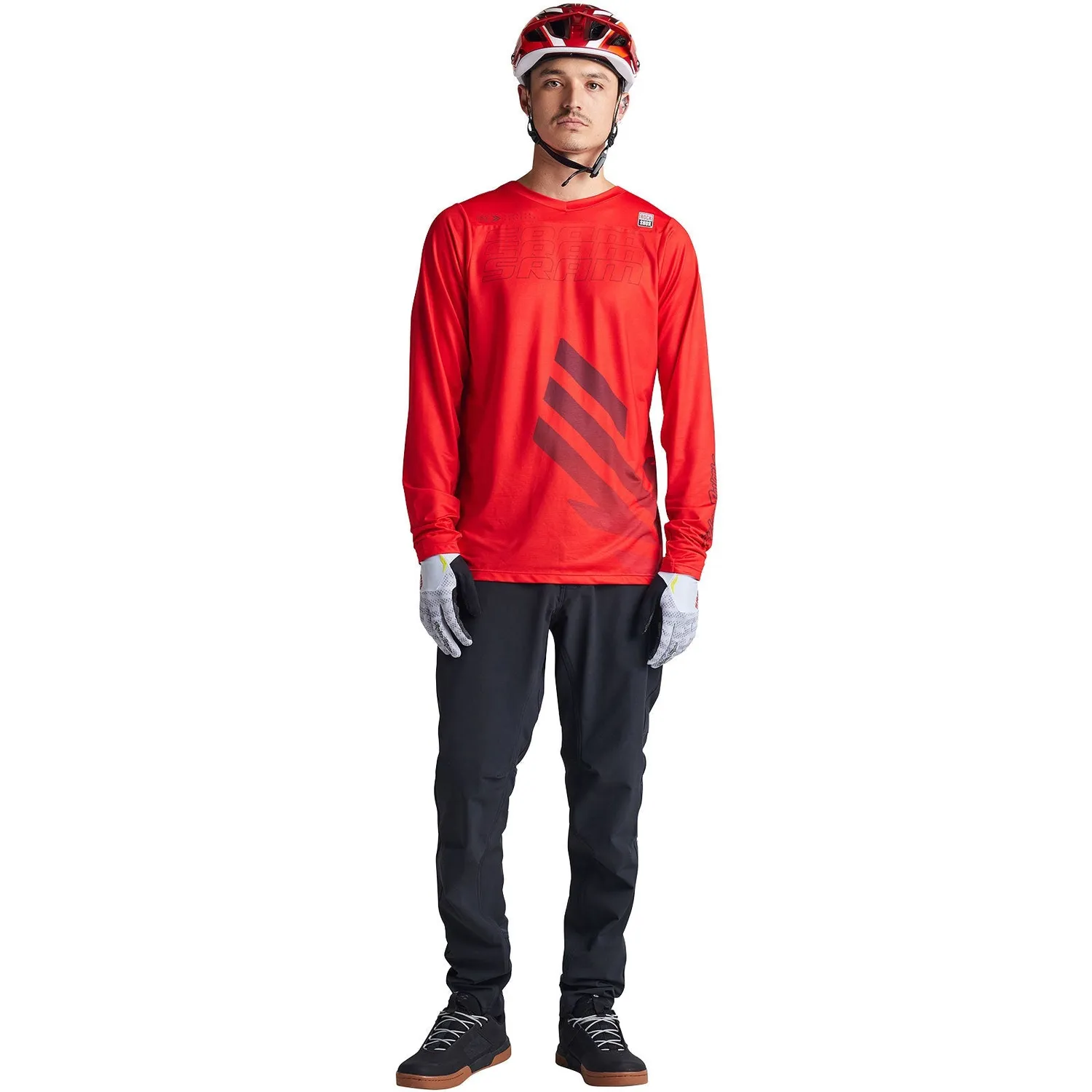 Troy Lee Designs Skyline LS SRAM Eagle One maglia mtb Fiery Red leggera