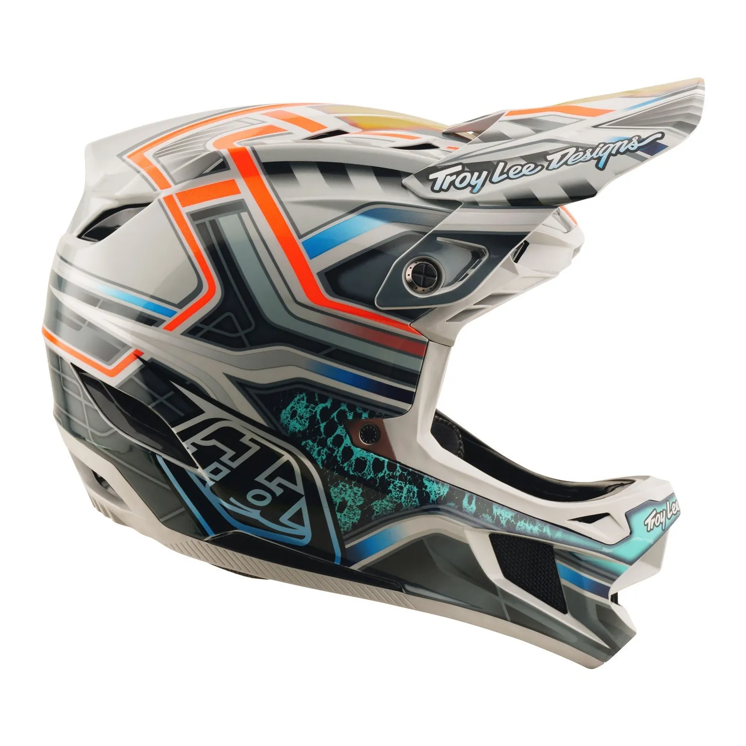 Troy Lee Designs D4 Composite casco integrale grigio