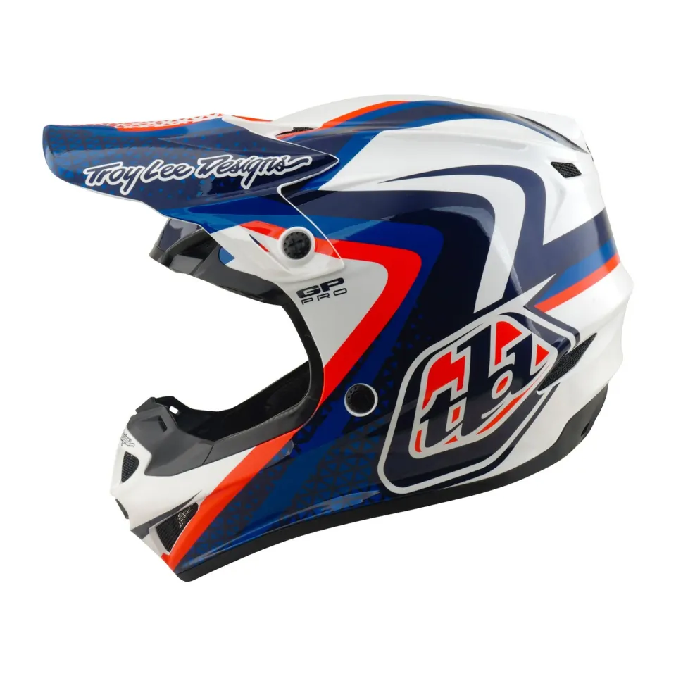 Troy Lee Designs GP Pro casco moto bianco blu