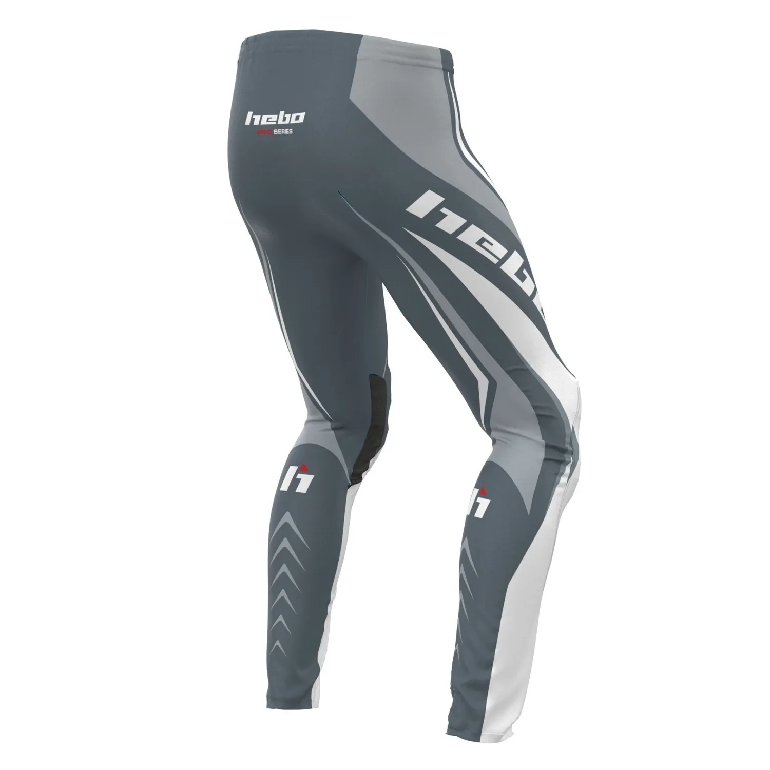 Hebo Pro Trial Classic pantaloni trial grigi con ginocchiere