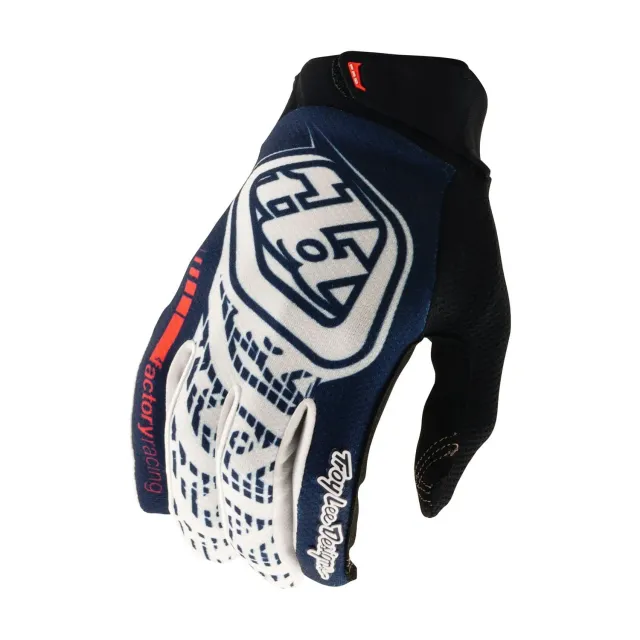 Troy Lee Designs GP Pro Frames guanti moto Navy White touch
