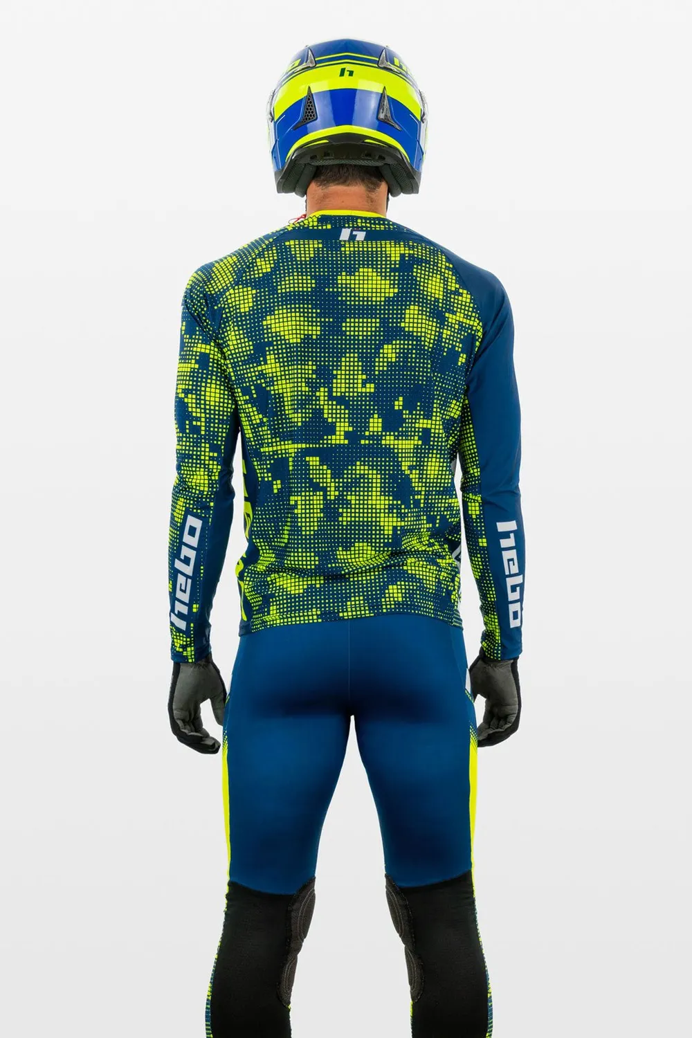 Hebo Race Pro pantalone trial giallo elasticizzato
