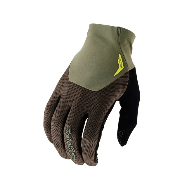 Troy Lee Designs Ace Mono Olive guanti MTB olive traforati