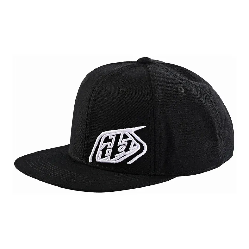 Troy Lee Designs Slice snapback cappellino nero bianco regolabile