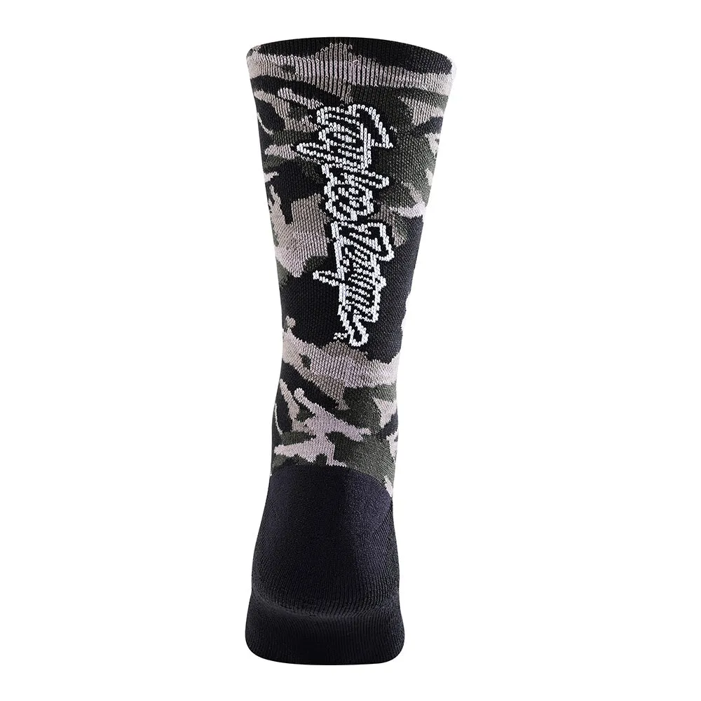 Troy Lee Designs Performance Sock Camo calze bici nere alte