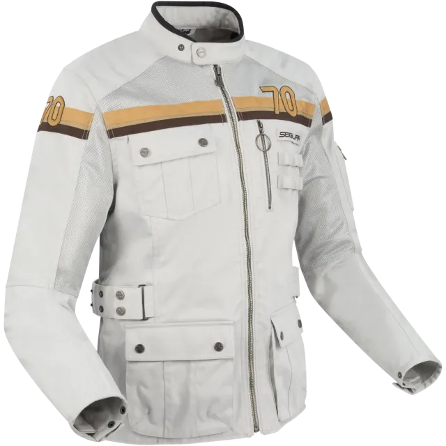 Segura Mojo giacca moto tessuto grigio marrone