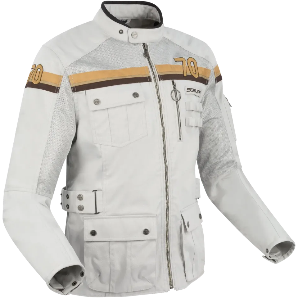 Segura Mojo giacca moto tessuto grigio marrone