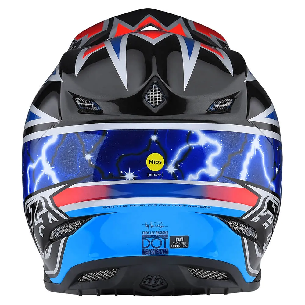 Troy Lee Designs SE5 Composite Lightning casco cross blu MIPS