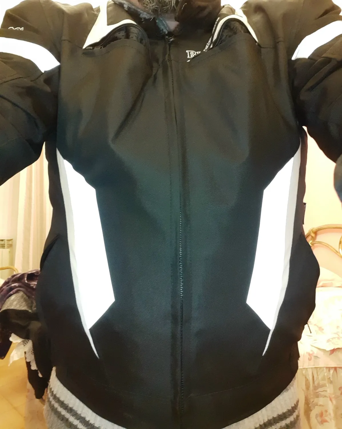Bi Esse Rav-Biker Giacca Moto Touring XL Nero-Bianco