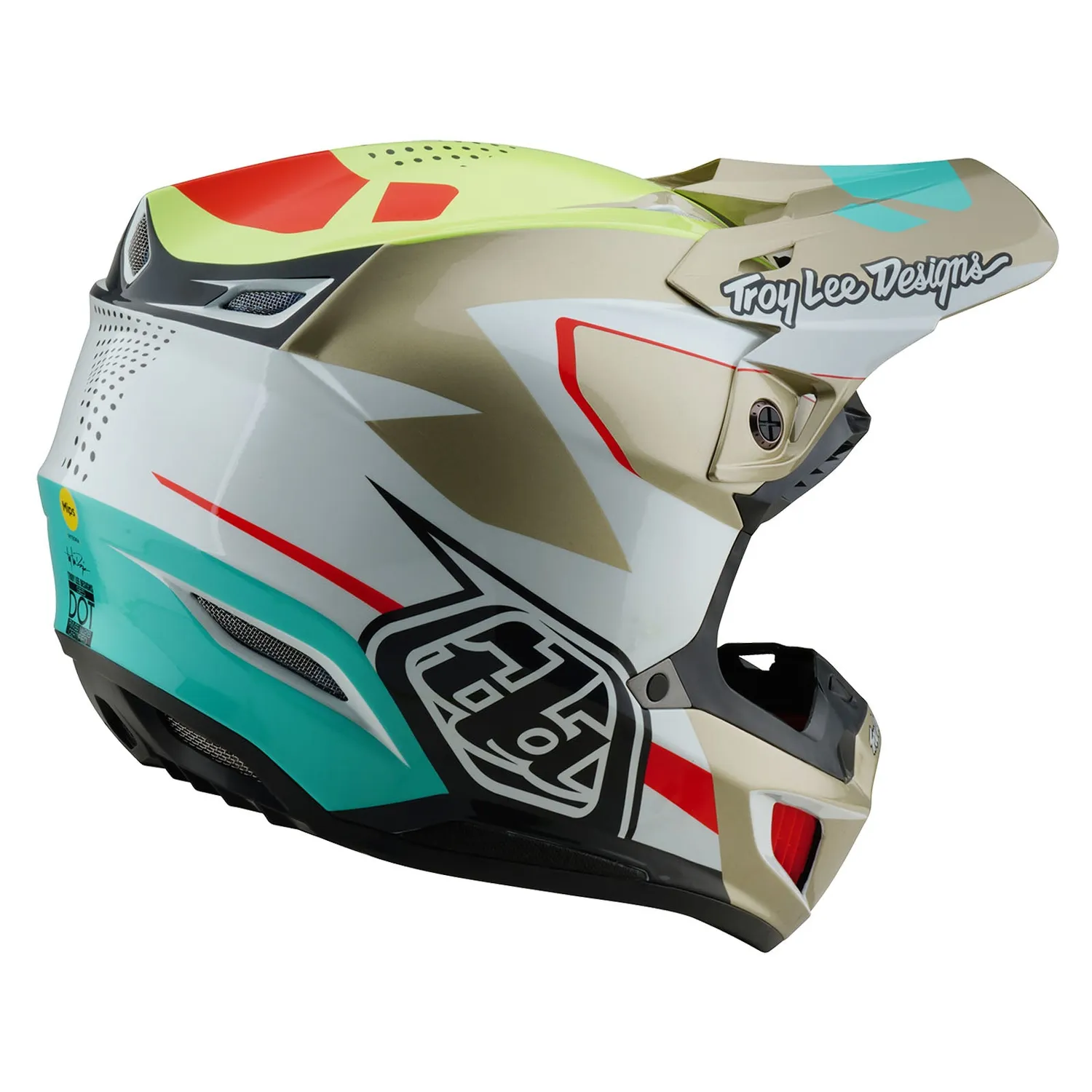 Troy Lee Designs SE5 Optic casco cross White MIPS composito
