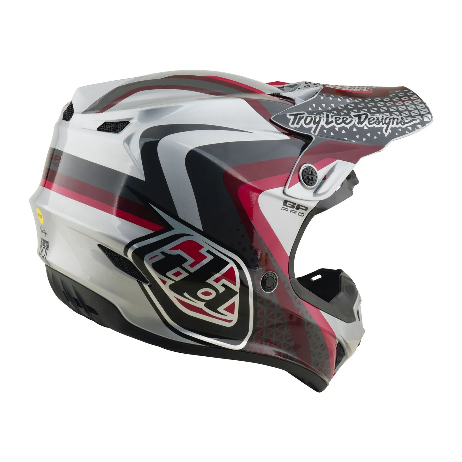 Troy Lee Designs GP Pro Slides Casco Motocross Grigio MIPS