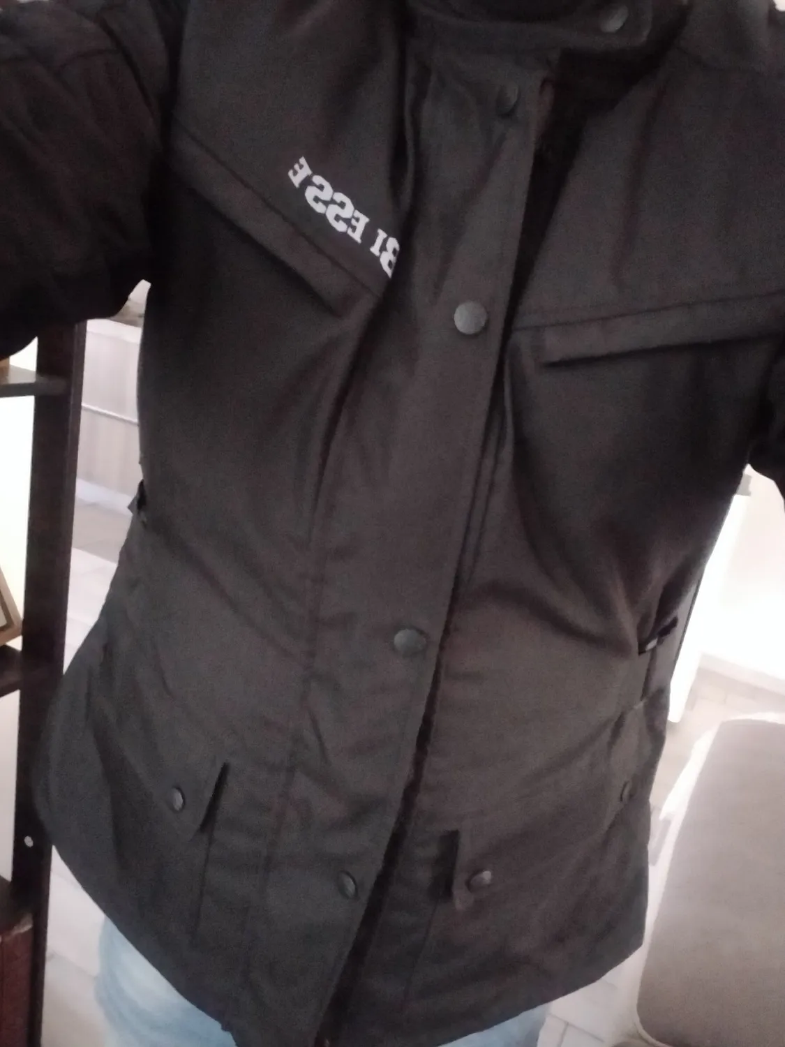 Bi Esse Giacca Moto Tessuto Cordura Impermeabile Nero 3XL