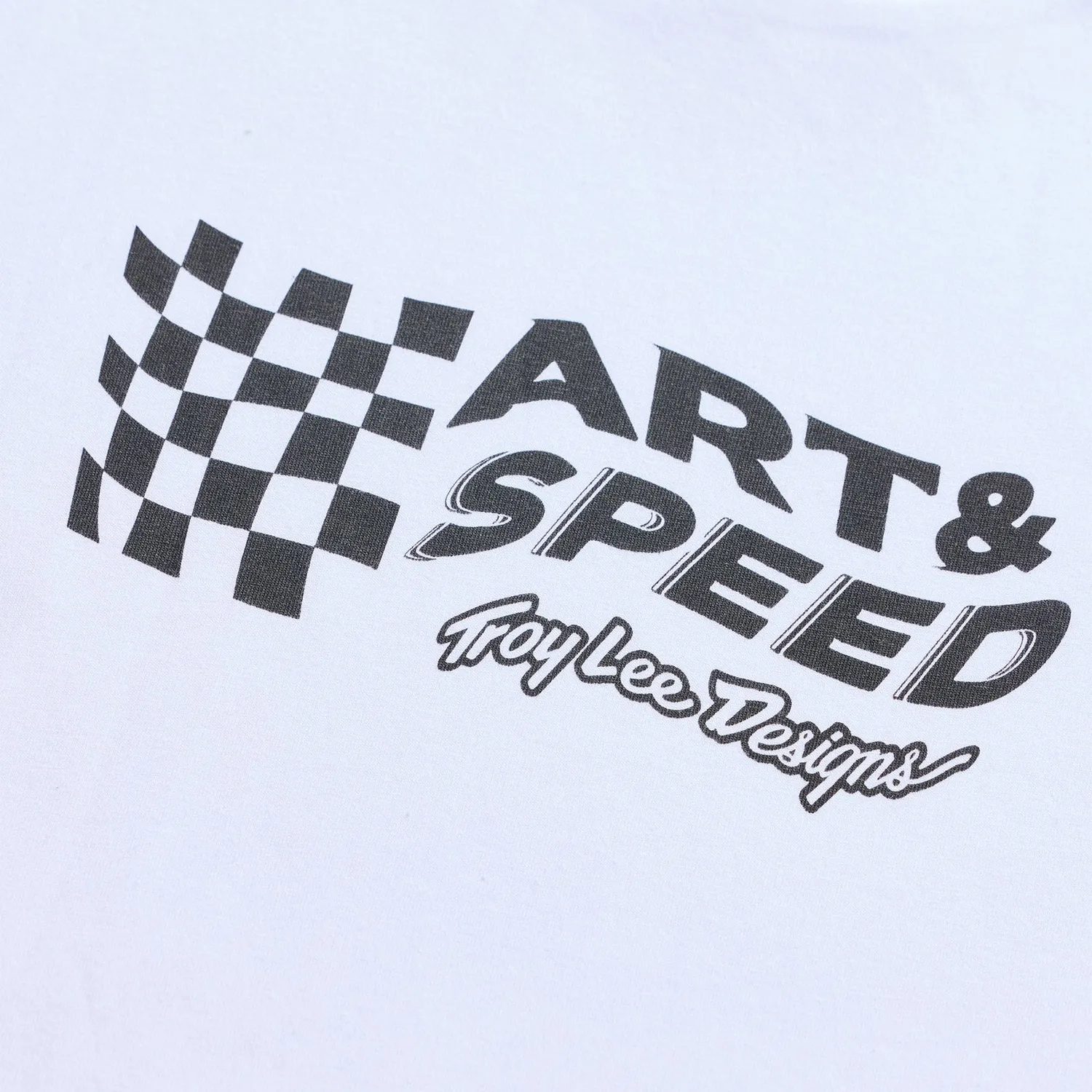 Troy Lee Designs Finish Line T-Shirt Moto Bianca Manica Corta
