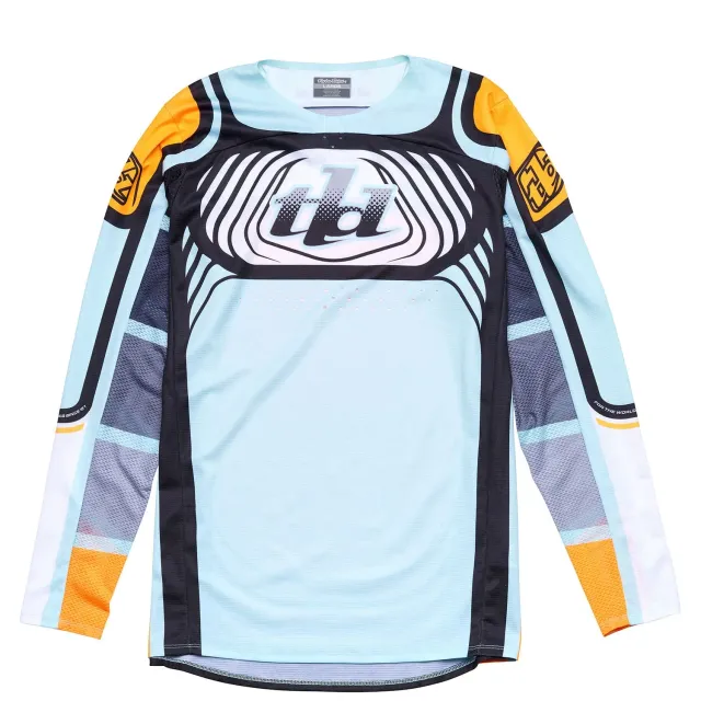 Troy Lee Designs SE Pro Wavez maglia moto bleached aqua ventilata