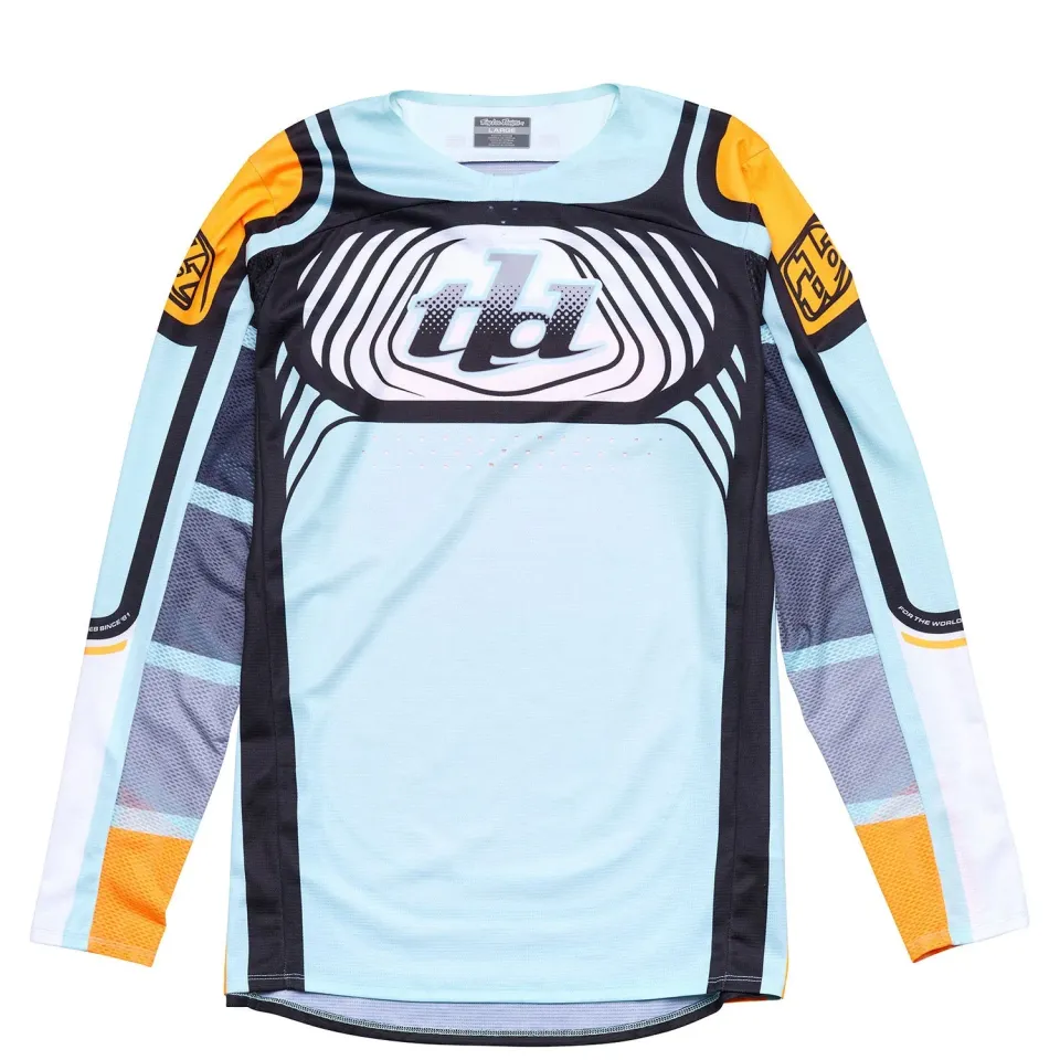 Troy Lee Designs SE Pro Wavez maglia moto bleached aqua ventilata