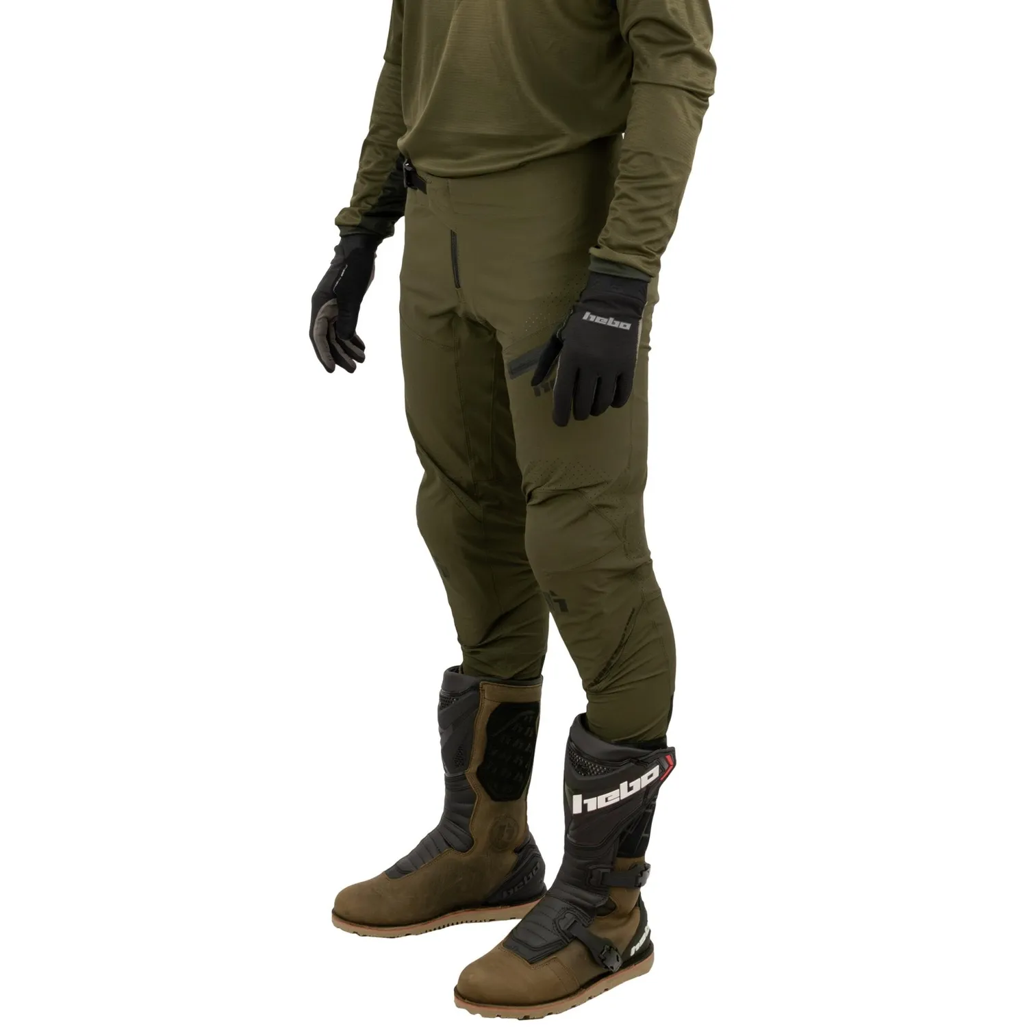 Hebo Tech Pants pantaloni trial kaki protezioni L2