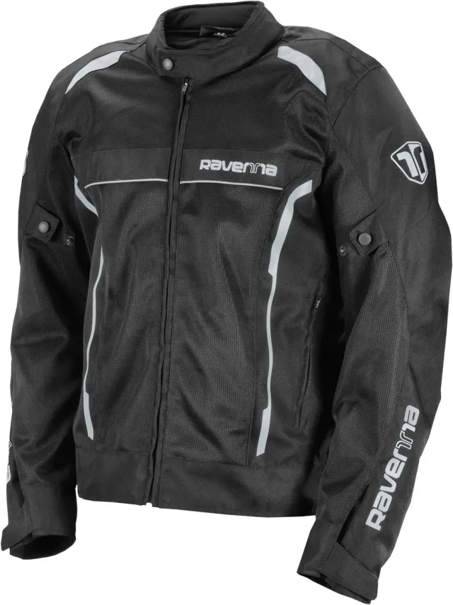 Ravenna giacca moto estiva nero grigio mesh