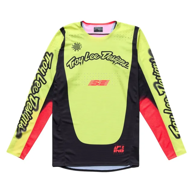 Troy Lee Designs SE Pro Roam maglia moto Glo Yellow elasticizzata